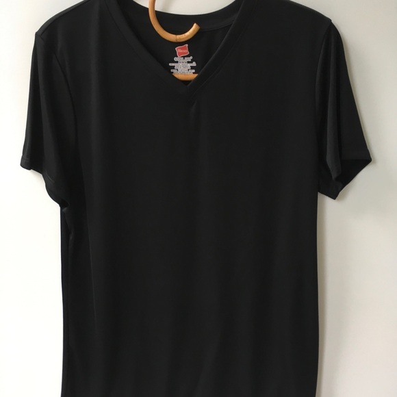 Hanes Women Cool Dry Performance S/S Athletic Sports Tee Black Small - Picture 3 of 6